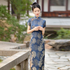 复古民国风老上海旗袍2023年日常可穿气质，高端文艺素雅连衣裙