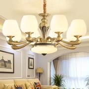 欧式吊灯全铜客厅灯具田园麦穗纯铜美式大气创意别墅卧室餐厅灯