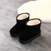 2020冬儿童鞋雪地靴纯色经典款中小童男女童中筒保暖加棉鞋