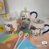 hello kitty茶具茶壶水壶水杯勺5件套套装 家用陶瓷泡茶壶杯