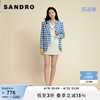 SANDRO Outlet法式女装春季A字版型流苏针织短裙半身裙SFPJU00610
