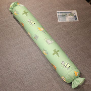 纯棉糖果抱枕可拆洗圆柱形长条形靠垫大号卡通枕头生日礼物女生绿