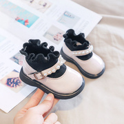 英国nextroad女宝宝公主鞋秋冬款婴儿1-3岁幼儿，学步鞋女童短靴子