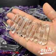 白水晶文昌笔 紫水晶毛笔 黄水晶 茶水晶吊坠 纯天然水晶原石雕刻