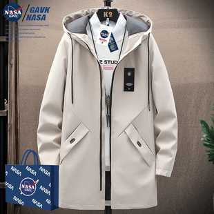 NASA GAVK2023秋冬季加绒加厚男女同款潮牌情侣上衣百搭外套