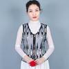 新疆舞演出舞蹈服装2023女士夏季网纱刺绣马甲广场舞舞蹈背心