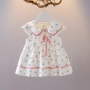 一岁女童夏装婴儿童装洋气夏季公主裙短袖碎花裙女宝宝连衣裙