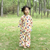 日本甚平男女孩和服长袖套装儿童纯棉睡衣宝宝空调房家居服兔子