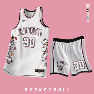 篮球服定制套装hellokitty凯蒂猫球衣个性diy印字比赛训练队服