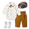 男宝宝一周岁绅士礼服婴幼儿长袖裤子包臀衬衫套装婴儿西服潮