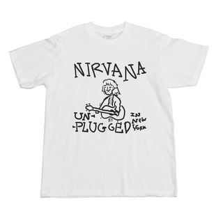 nirvana涅槃摇滚乐队印花美式复古朋克，小众男生正肩黑白，长短袖t恤