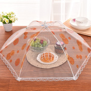 直供餐桌罩蕾丝圆形折叠菜罩折叠食物罩饭菜罩盖菜罩子