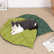 猫咪树叶坐垫夏笼垫子专用猫睡觉用宠物睡垫狗狗四季通用地垫