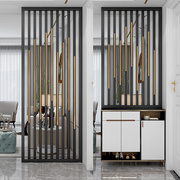 不锈钢屏风隔断轻奢钛，金属入户客厅现代简约镂空玄关墙新中式创意