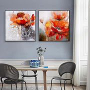 水竞手绘油画北欧客厅，装饰画背景墙壁画现代简约餐厅画玄关画卧室