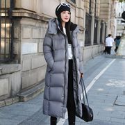韩版羽绒服女2023年长款过膝加厚东北高个子超长宽松冬季外套
