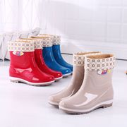 冬季短筒雨鞋女士低筒雨靴防滑水，鞋胶鞋厨房时尚韩版保暖套鞋水