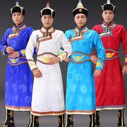 蒙古服装男士蒙族传统长袍，少数民族服男舞台，表演服成人刺绣蒙古袍