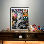 蒙娜丽莎自由女神潮流艺术装饰画波普，街头版画客厅卧室工作室