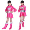 万圣节披风cosplay女童粉色超人公主裙连体舞台服装儿童超人服装