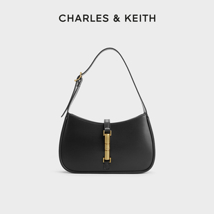 CHARLES&KEITH24夏CK2-20151402法式手提腋下包帆布小方包女