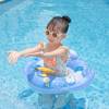 加厚儿童游泳坐圈女童初学游泳装备宝宝卡通方向盘座圈充气水上圈