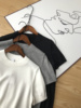 北欧cs~纯色极简风，小圆领100%超细棉短袖针织t恤女