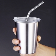 杯盖通用吸管水杯配件，防漏透明防尘可插玻璃奶杯保温杯盖随身便捷