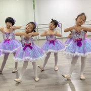六一儿童演出服蓬蓬裙幼儿亮片纱裙，舞蹈服可爱女紫色，公主裙表演服