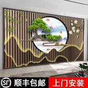 中式电视背景墙贴纸自粘客厅沙发，卧室贴画公司办公室餐厅美容墙纸