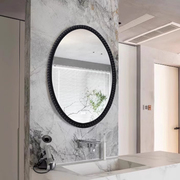 欧式浴室镜复古雕花卫浴间镜子法式轻奢壁挂梳妆镜智能除雾化妆镜