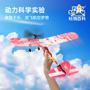橡皮筋泡沫飞机手抛飞机儿童，户外运动玩具可以飞的室外玩具竹蜻蜓