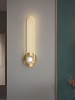 轻奢全铜K9水晶壁灯简约现代高档大气背景墙北欧极简卧室床头壁灯