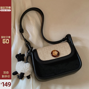 南风chio2nd赫本映像小方包包，女2023秋冬法式小众单肩斜挎包