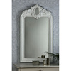 欧式梳妆台复古化妆镜美式白色雕花壁炉背景墙装饰镜卫生间浴室镜