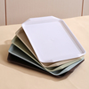 加厚快餐托盘长方形塑料，饭店传菜盘餐厅汉堡，上菜盘商用食堂端菜盘