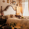 美式实木床头软包1.8米1.5双人床现代简约法式复古床轻奢主卧婚床