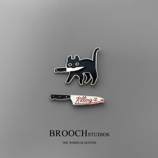 BROOCH 猫咪胸针男可爱日系女潮酷个性ins情侣徽章别针领针装饰品