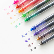 白雪直液式彩色走珠笔简约糖果，色水笔水性，涂鸦笔0.5mm手帐绘画笔