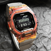 卡西欧GSHOCK GBD-200SM-1A5计步运动智能蓝牙透明方块运动手表男