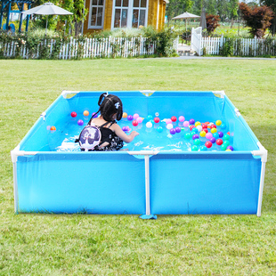 支架游泳池家用儿童宝宝，泳池家庭可折叠鱼池户外水池小孩钓鱼玩具