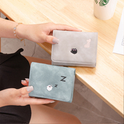 钱包女短款2023韩版日系，可爱少女心学生折叠长款零钱夹卡包