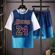 男孩篮球服网眼速干套装短袖T恤夏季青少年初中学生24号科比球衣