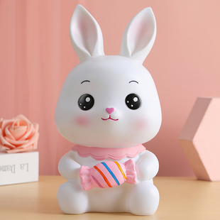 创意可爱大号糖果兔储蓄罐，可存取小兔子，存钱罐卡通生肖兔摆件礼物