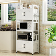 厨房置物架落地式微波炉储物架电烤箱收纳架子餐边柜多层橱柜欧式