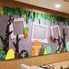 创意环创树森系森林，黑板区角墙面布置学校教室，主题装饰墙贴材料