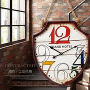 美式复古挂钟酒吧装饰欧式挂表简约创意壁钟客厅时钟数字个性钟表