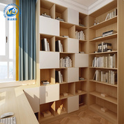 南京全铝多功能书房书橱书柜书桌，一体到顶玻璃门组合全屋书架定制