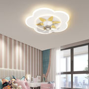 2023卧室风扇灯北欧现代简约儿童房吸顶灯创意个性网红风扇灯