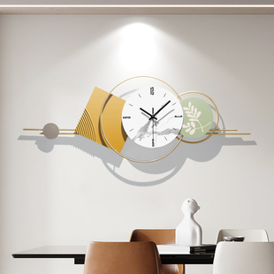 创意客厅艺术表气时钟挂墙钟C英石大家用北欧轻奢餐厅装饰